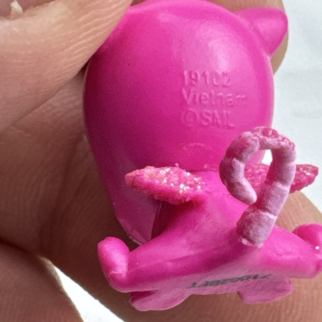 Spin Master Hatchimals pink dragon miniature figure with glitter wings