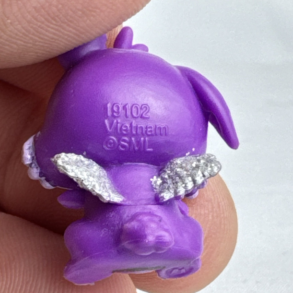 Spin Master Hatchimals CollEGGtibles purple winking bunny mini figure with silver glitter wings