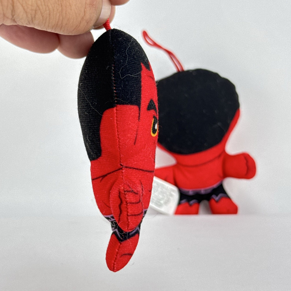 Set of two McDonald's 2024 Marvel Red Hulk plush hanging toys with original tags