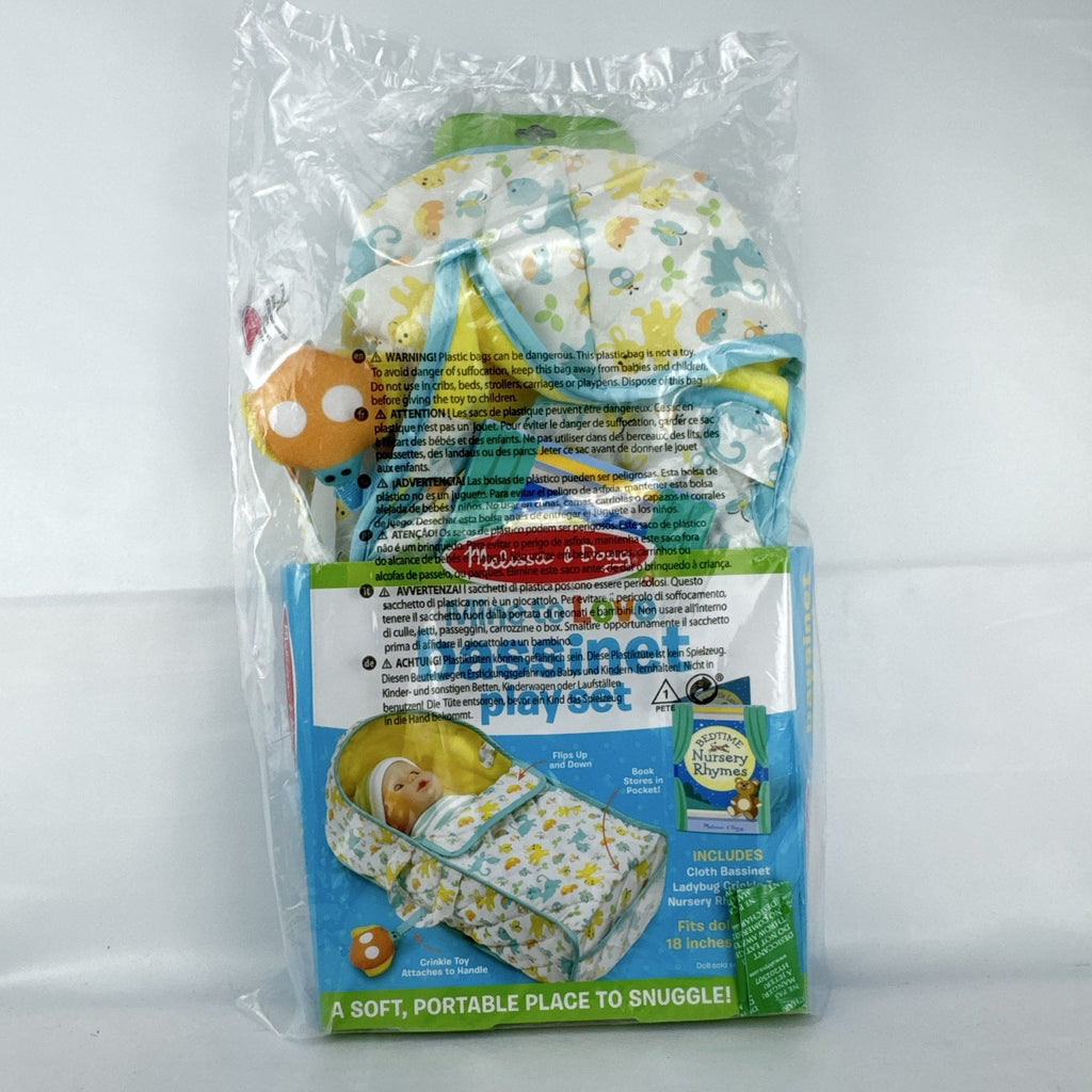 Melissa & Doug Mine to Love baby doll bassinet play set in sealed packaging fitting dolls up to 18 inches