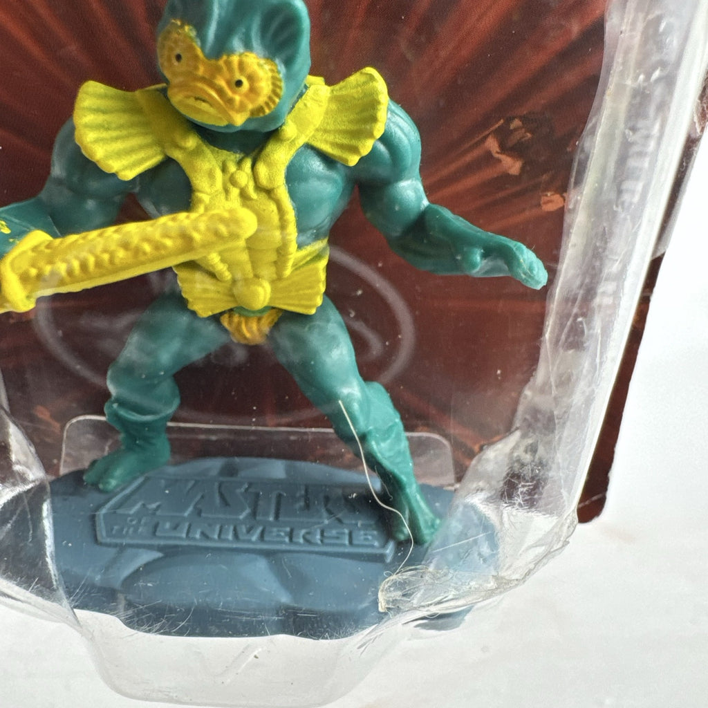 Mattel Masters of the Universe Micro Collection Mer-Man and Man-At-Arms blister-carded mini figures