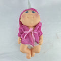 Cabbage Patch Kids 9-inch vinyl baby doll wearing a hooded pink unicorn robe with silver horn