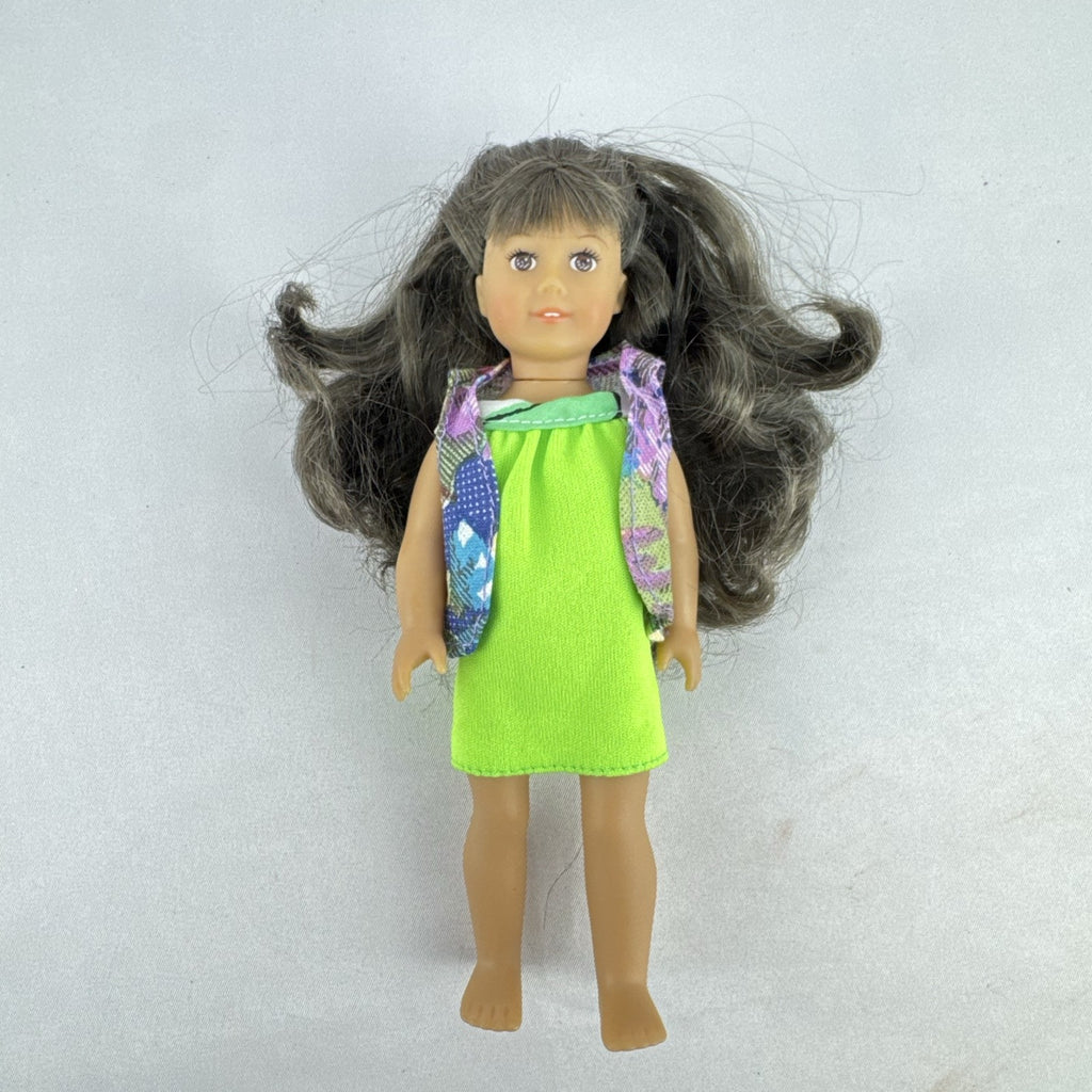 American Girl BeForever Samantha Parkington 6.5 inch mini vinyl doll in green patterned dress