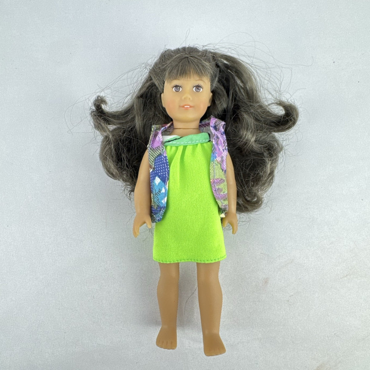 American Girl BeForever Samantha Parkington 6.5 inch mini vinyl doll in green patterned dress