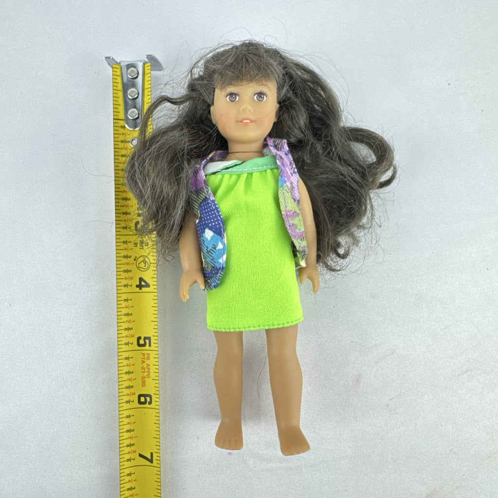 American Girl BeForever Samantha Parkington 6.5 inch mini vinyl doll in green patterned dress