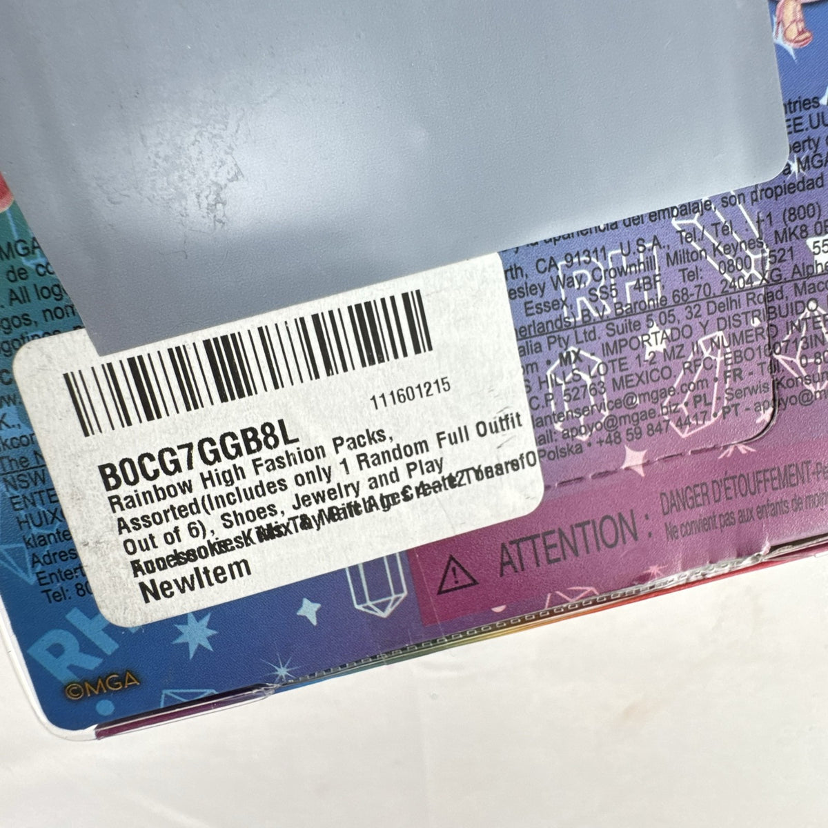 Rainbow High Skate Social fashion pack with crop top, shorts, and roller skates in original packaging