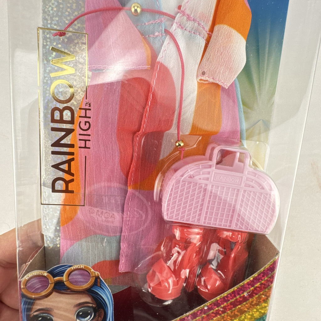 Rainbow High Pool Day Fashion Pack 6-piece doll swimwear outfit sealed in original packaging