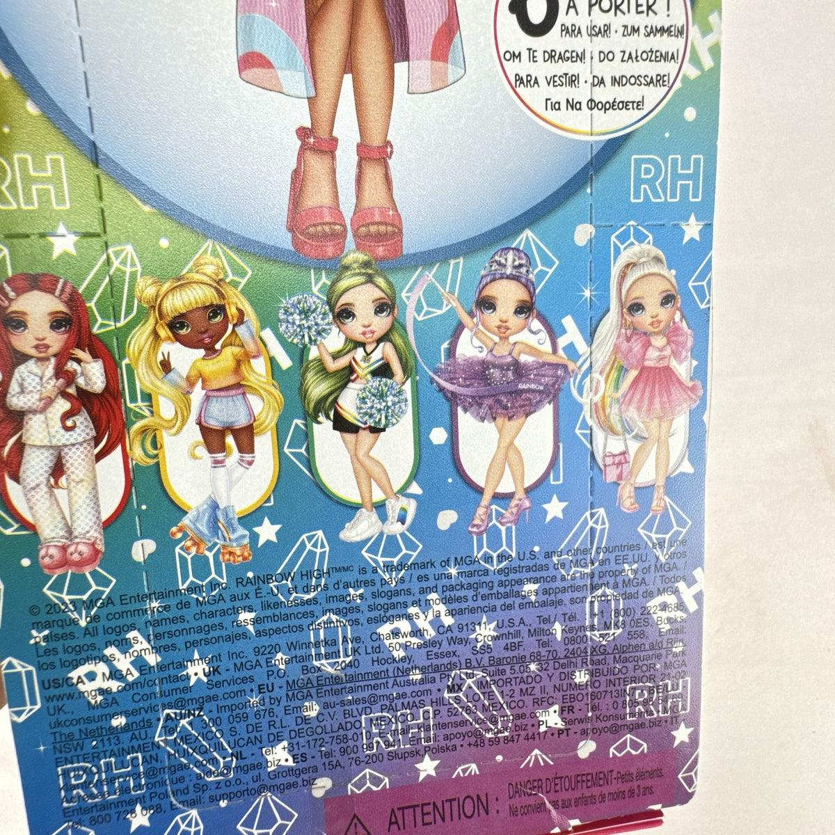 Rainbow High Pool Day Fashion Pack 6-piece doll swimwear outfit sealed in original packaging