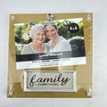 Special Moments rustic wood-grain 4x6 clip photo frame with Family Is Everything sentiment plaque
