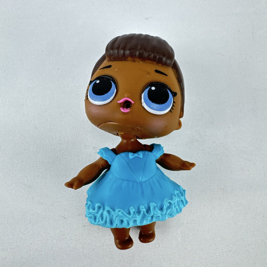 MGA L.O.L. Surprise Series 1 Royal High-Ney 3-inch doll in blue ruffled dress