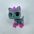 MGA L.O.L. Surprise! Pets Series 3 Roller Kit-Ten gray cat figure with purple hair and pink roller skates