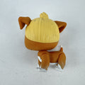 MGA L.O.L. Surprise! Pets brown vinyl dog figure with molded blonde topknot bun