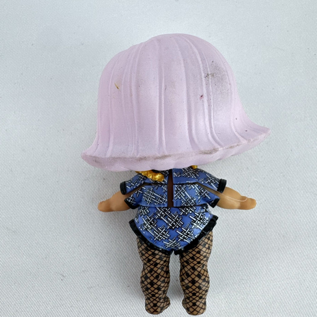 MGA L.O.L. Surprise Madame Queen 3-inch doll in blue houndstooth outfit with pink hair