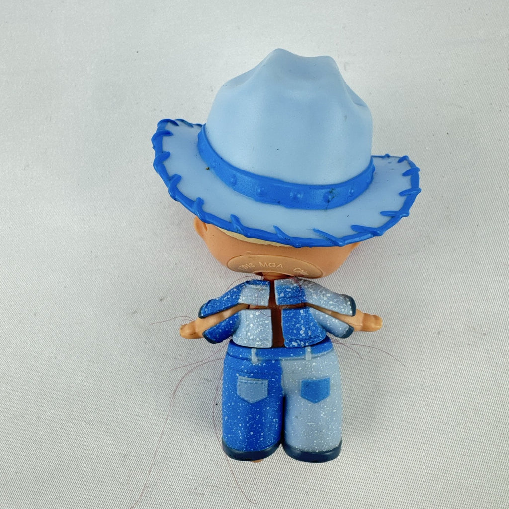 MGA L.O.L. Surprise! Boys Series 1 Do-Si-Dude 3-inch doll wearing blue cowboy hat and pink sunglasses
