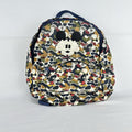 Zara Disney Mickey Mouse mini backpack in multicolor camouflage canvas with front rubber graphic