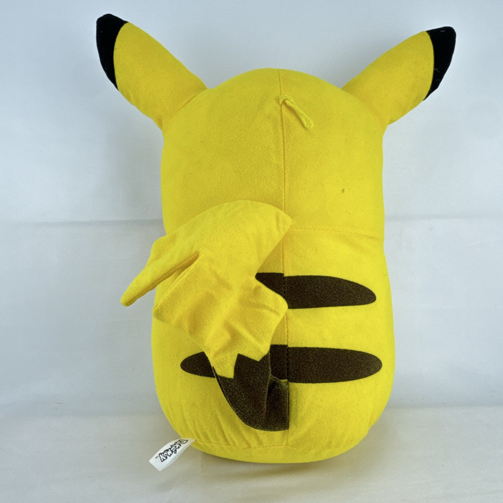 Vintage 1999 Pokémon chubby Pikachu 16-inch yellow plush stuffed animal with lightning bolt tail
