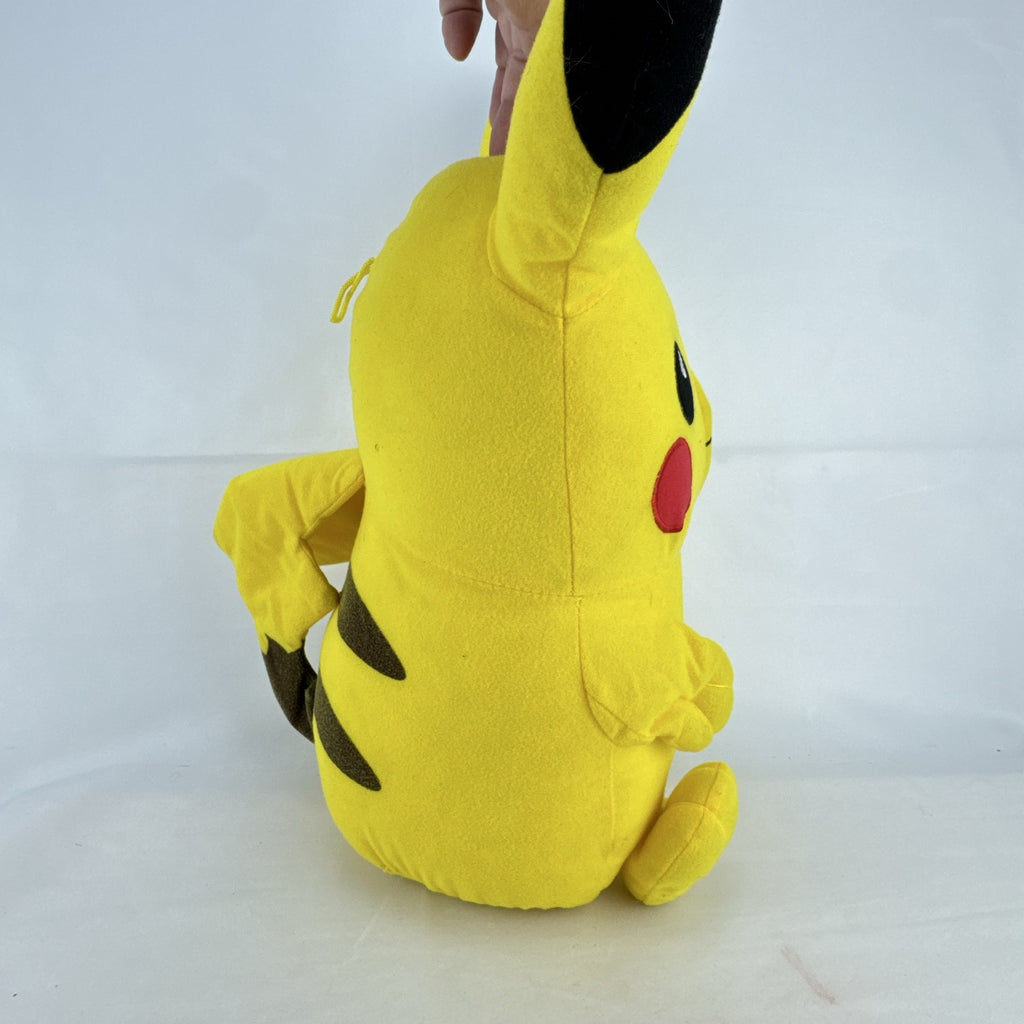 Vintage 1999 Pokémon chubby Pikachu 16-inch yellow plush stuffed animal with lightning bolt tail