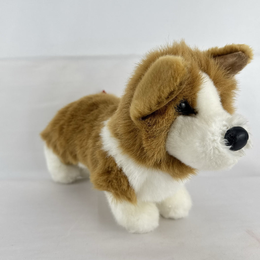 Douglas Welsh Corgi 10-inch standing plush dog in tan and white