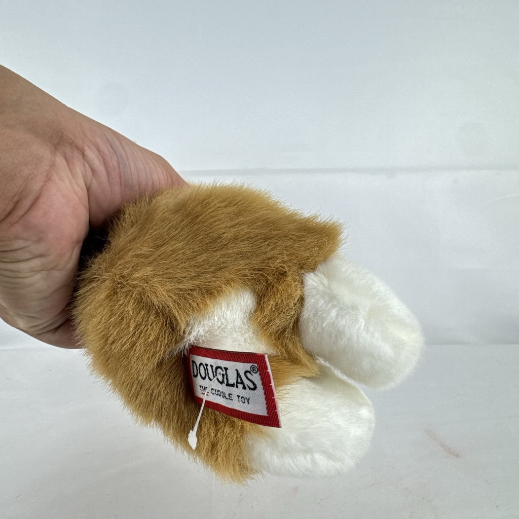 Douglas Welsh Corgi 10-inch standing plush dog in tan and white