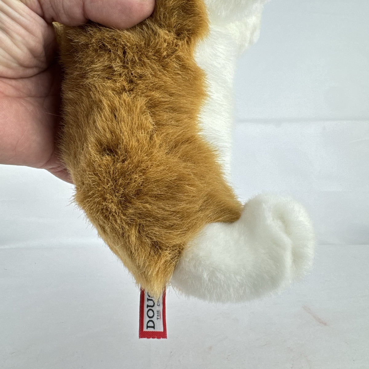Douglas Welsh Corgi 10-inch standing plush dog in tan and white