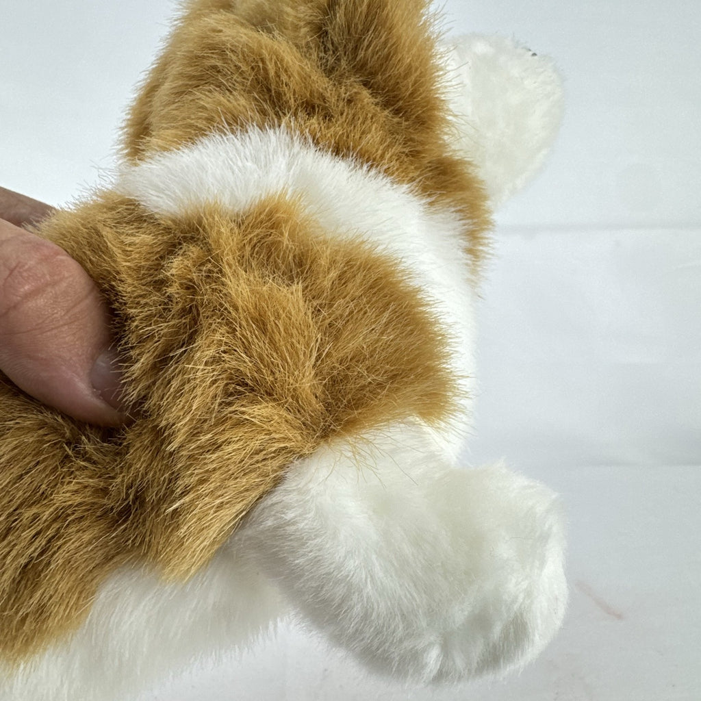 Douglas Welsh Corgi 10-inch standing plush dog in tan and white