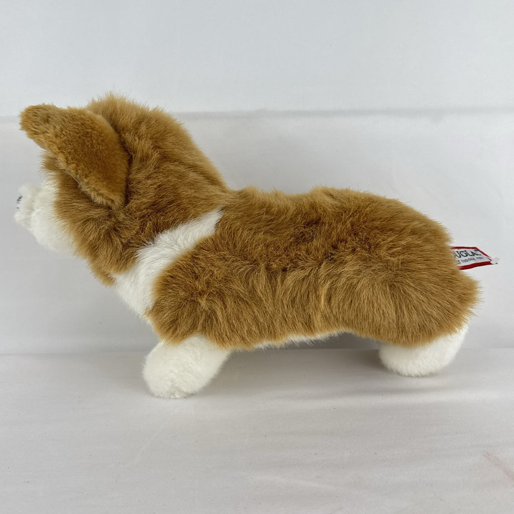 Douglas Welsh Corgi 10-inch standing plush dog in tan and white