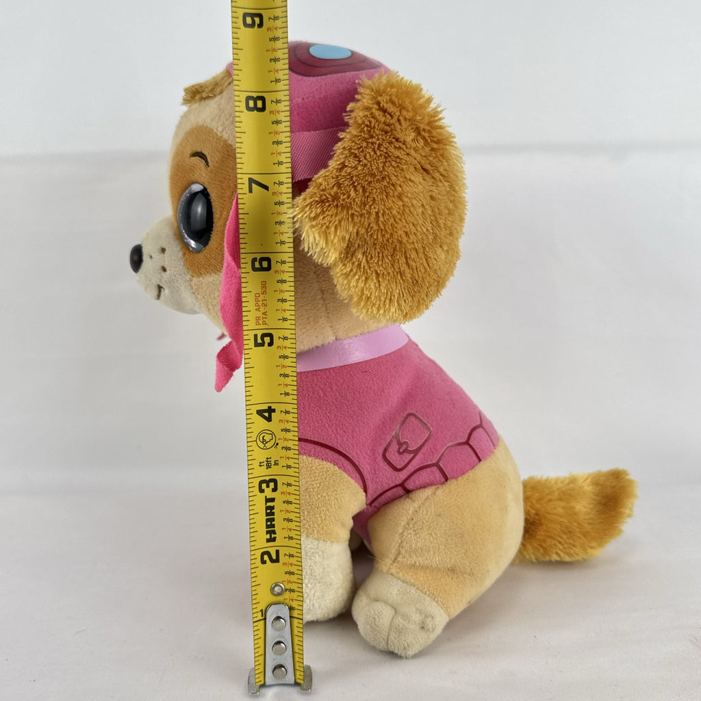Ty PAW Patrol Beanie Boos Skye plush dog in pink aviator suit with pink glitter eyes