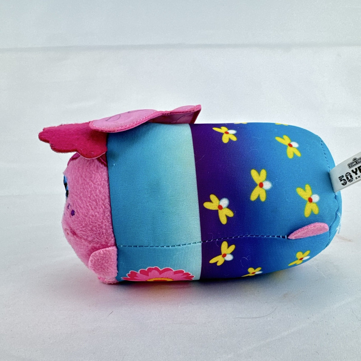 Sesame Street 50th Anniversary Abby Cadabby fairy roll plush stuffed toy with wings and floral pattern