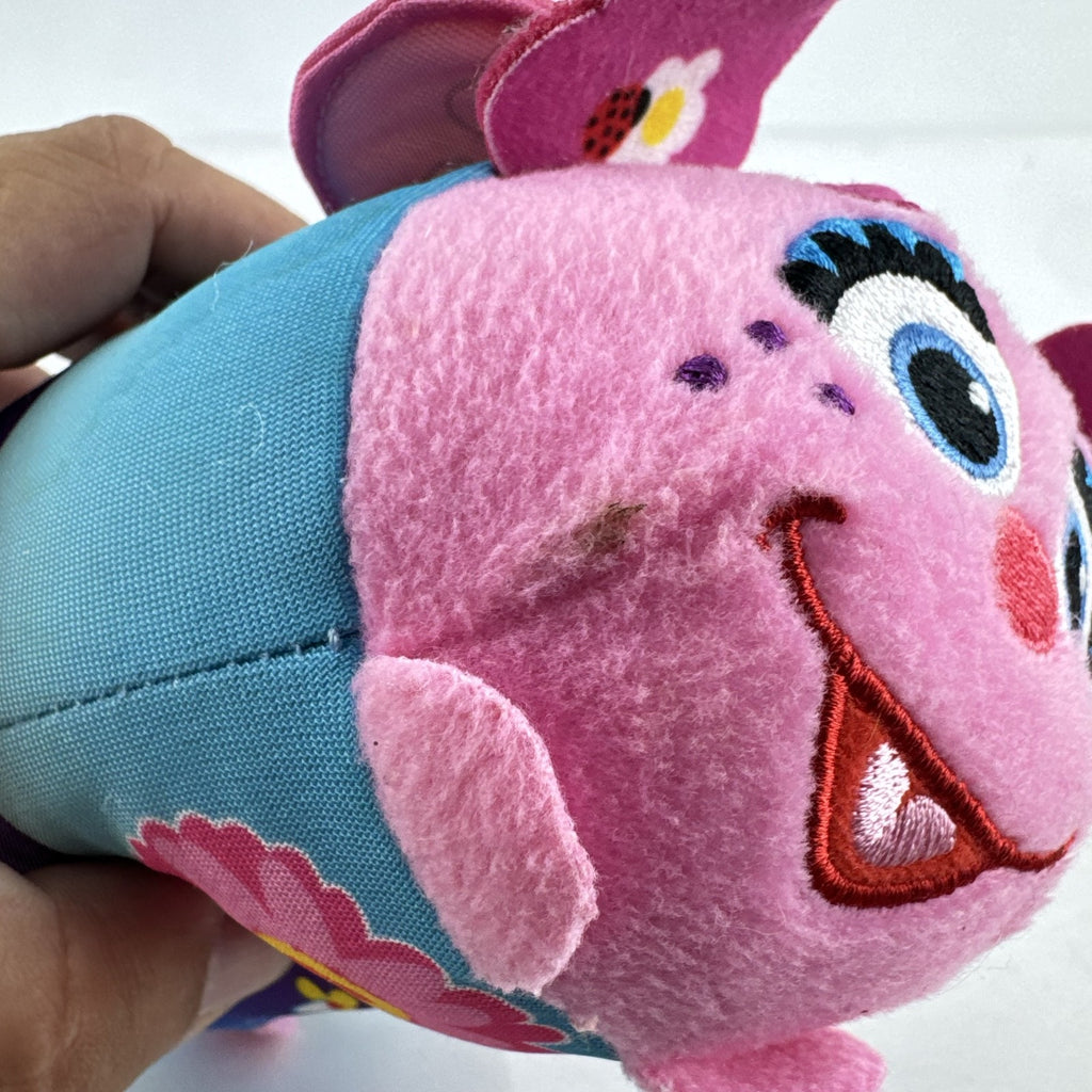 Sesame Street 50th Anniversary Abby Cadabby fairy roll plush stuffed toy with wings and floral pattern