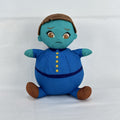 Toy Factory 8-inch Willy Wonka Violet Beauregarde blueberry plush doll in blue tracksuit