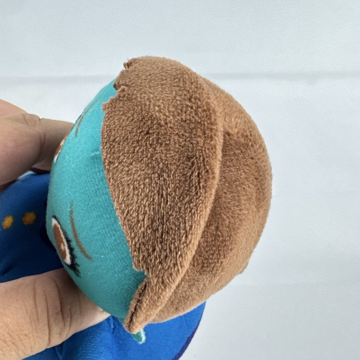 Toy Factory 8-inch Willy Wonka Violet Beauregarde blueberry plush doll in blue tracksuit