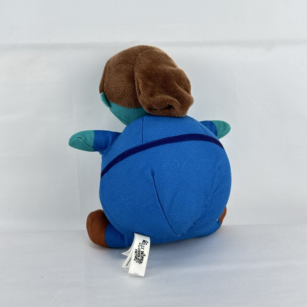 Toy Factory 8-inch Willy Wonka Violet Beauregarde blueberry plush doll in blue tracksuit