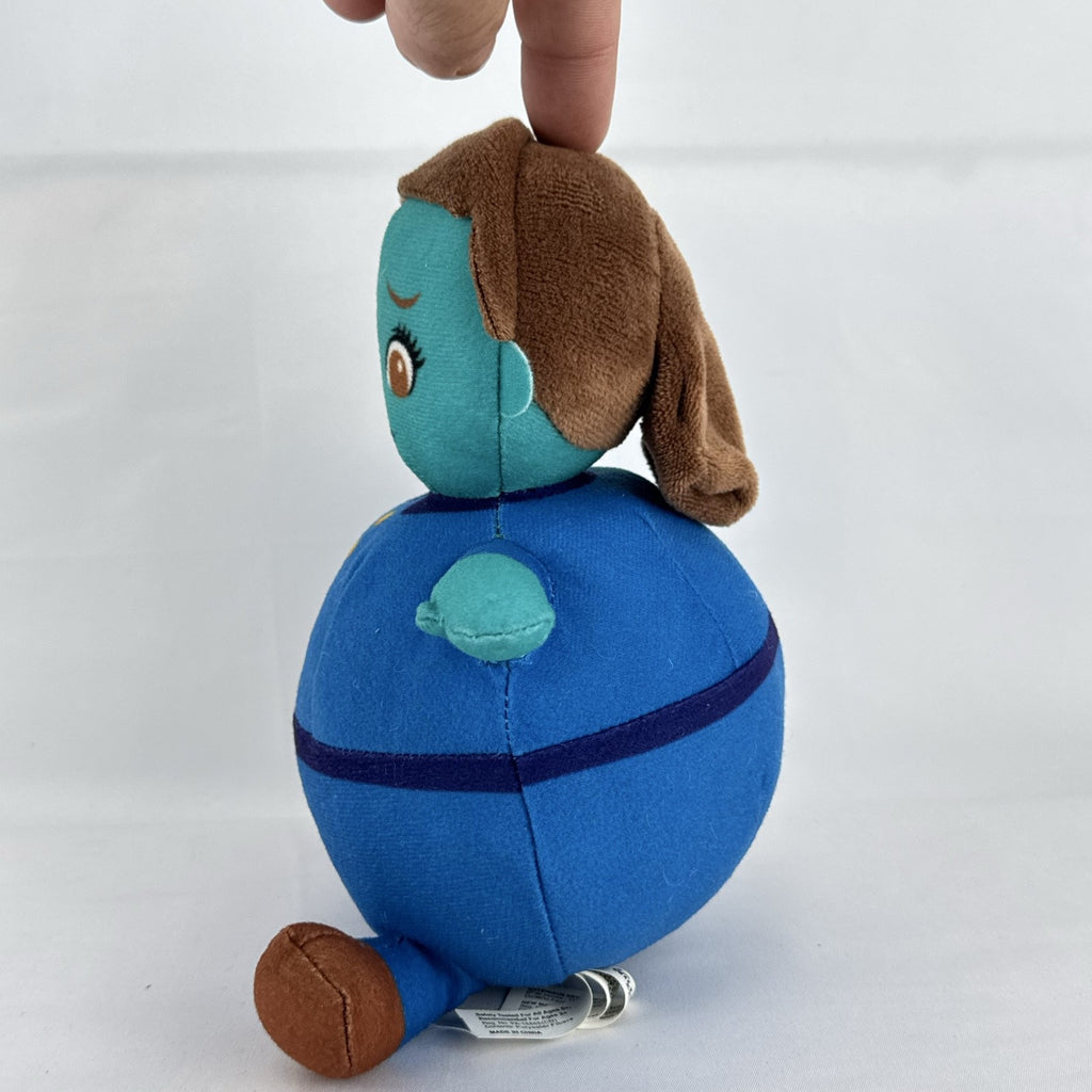 Toy Factory 8-inch Willy Wonka Violet Beauregarde blueberry plush doll in blue tracksuit