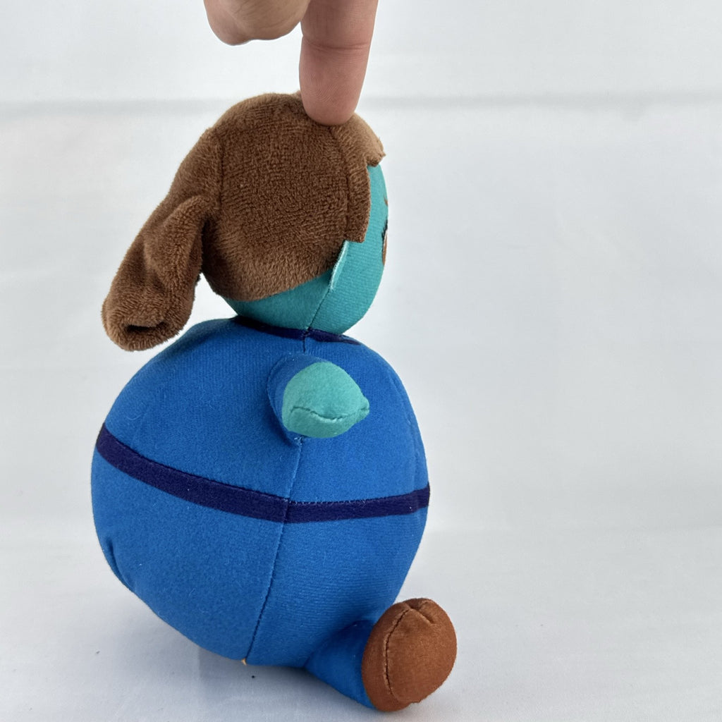 Toy Factory 8-inch Willy Wonka Violet Beauregarde blueberry plush doll in blue tracksuit