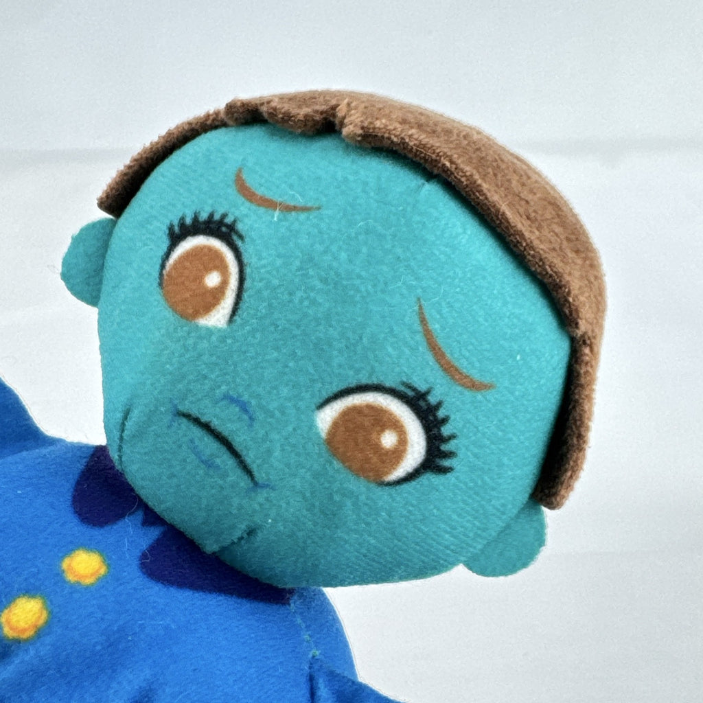 Toy Factory 8-inch Willy Wonka Violet Beauregarde blueberry plush doll in blue tracksuit