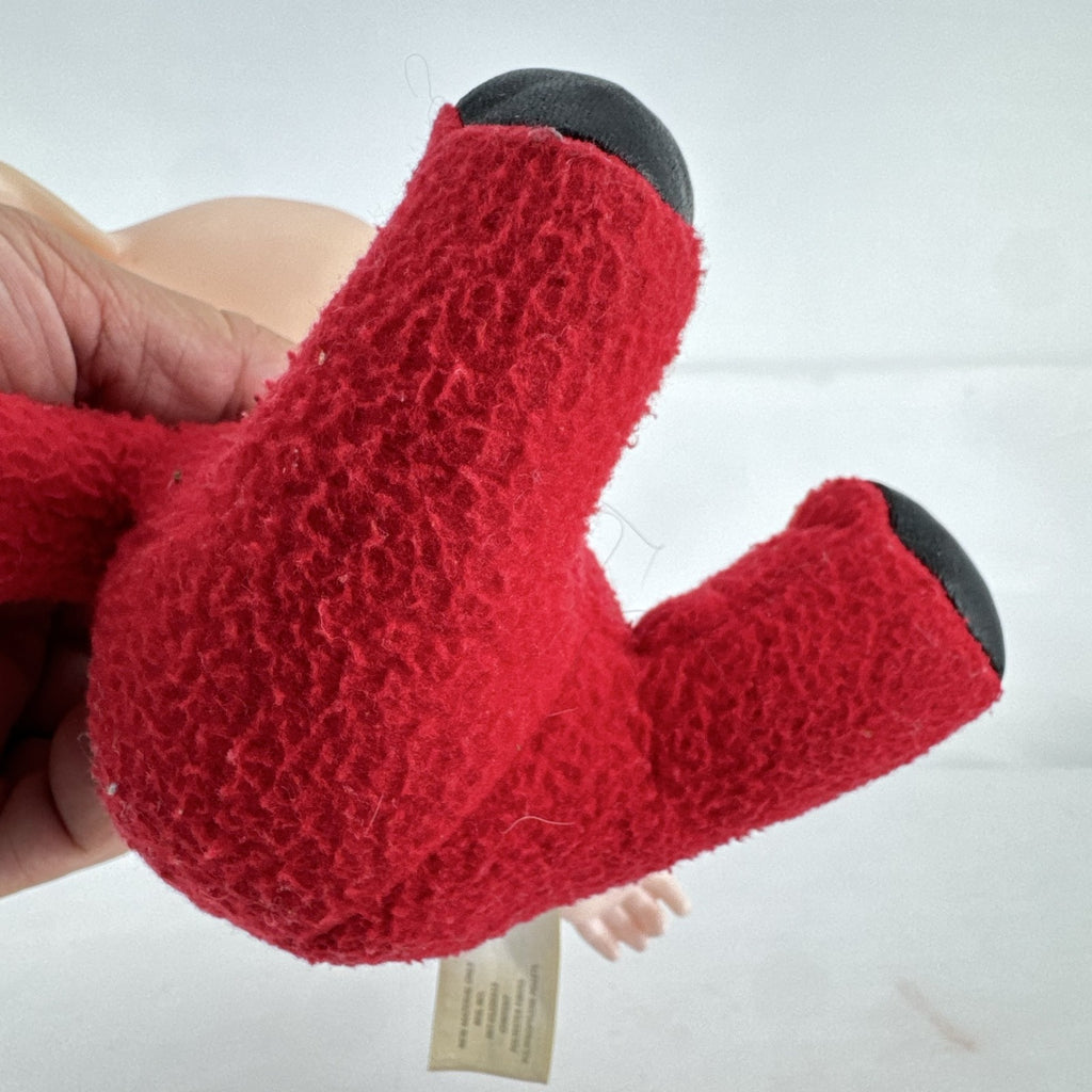 Disney Incredibles Jack-Jack plush doll with vinyl head and rooted hair in a red superhero suit