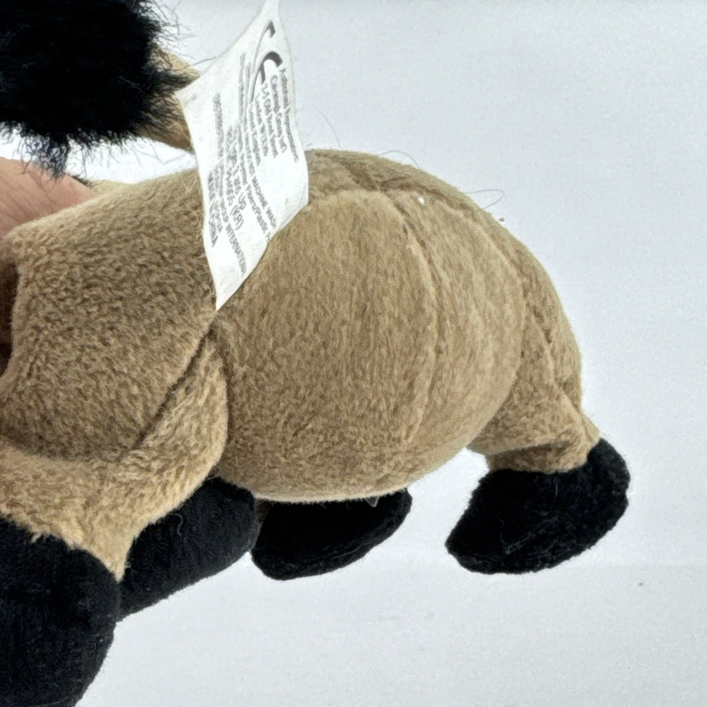1999 Coca-Cola International collection brown Italy wild boar bean bag plush holding green contour bottle