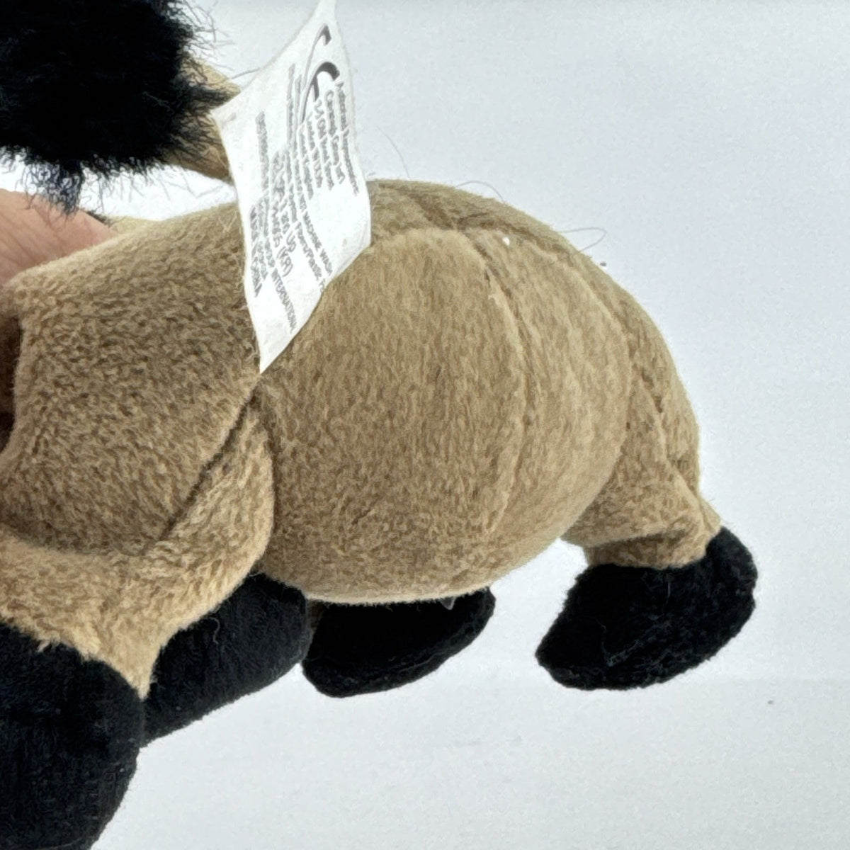 1999 Coca-Cola International collection brown Italy wild boar bean bag plush holding green contour bottle