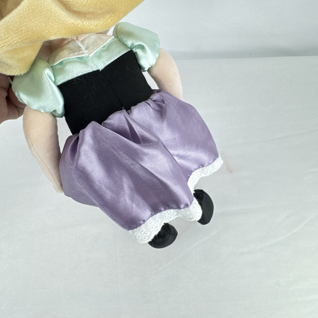 Disney Store Princess Aurora plush doll in Briar Rose peasant dress with lavender satin skirt