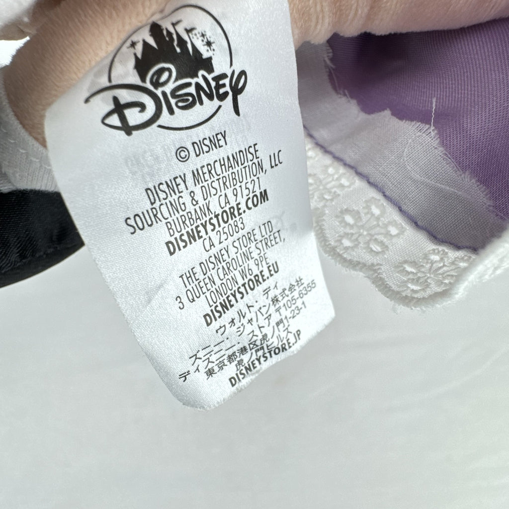 Disney Store Princess Aurora plush doll in Briar Rose peasant dress with lavender satin skirt