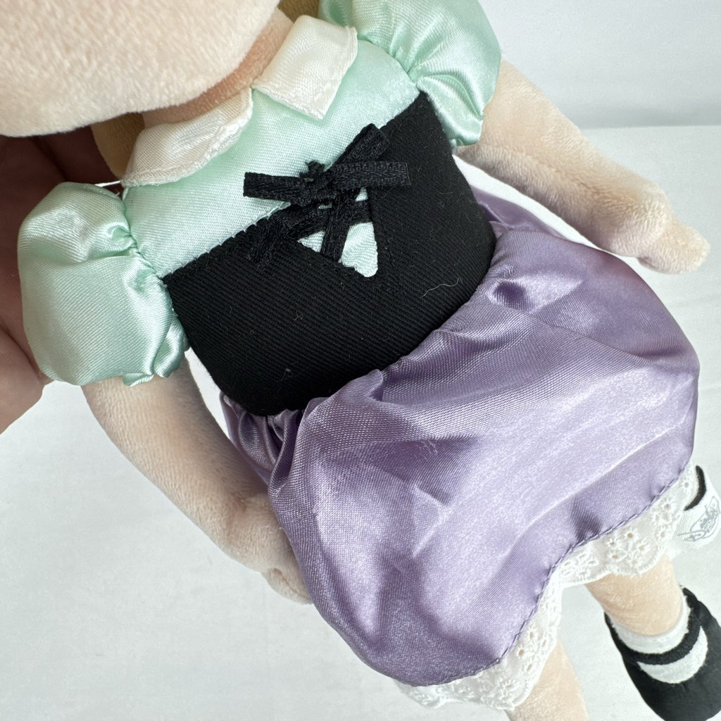 Disney Store Princess Aurora plush doll in Briar Rose peasant dress with lavender satin skirt
