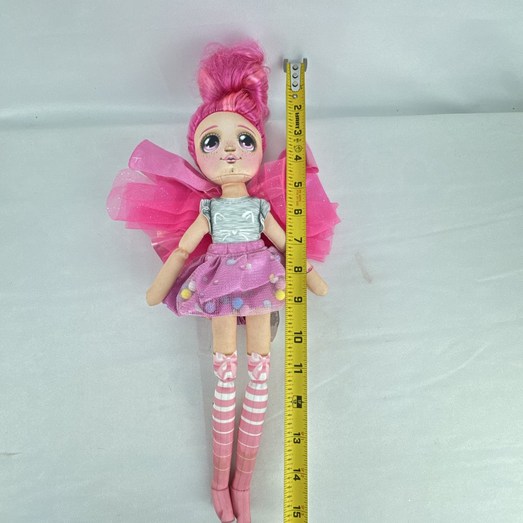 Moose Toys Dream Seekers Bella 14-inch rag doll with pink hair and tulle fairy wings