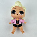 MGA L.O.L. Surprise! Biker Babe 3-inch doll with blonde sculpted hair, pink moto jacket, and MOM heart tattoo