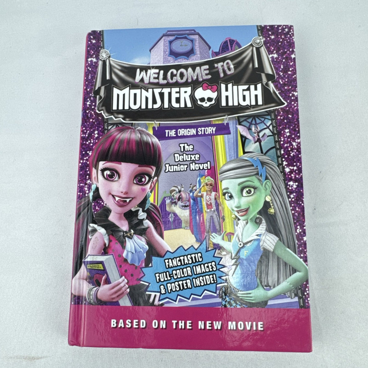 Mattel Monster High The Origin Story deluxe hardcover novel showing cover artwork and spine.