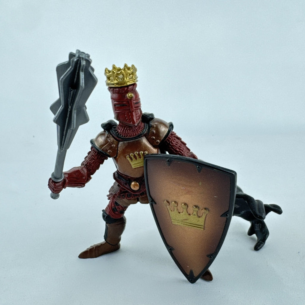 Papo 2007 medieval king knight 4-inch PVC action figure holding a mace and shield