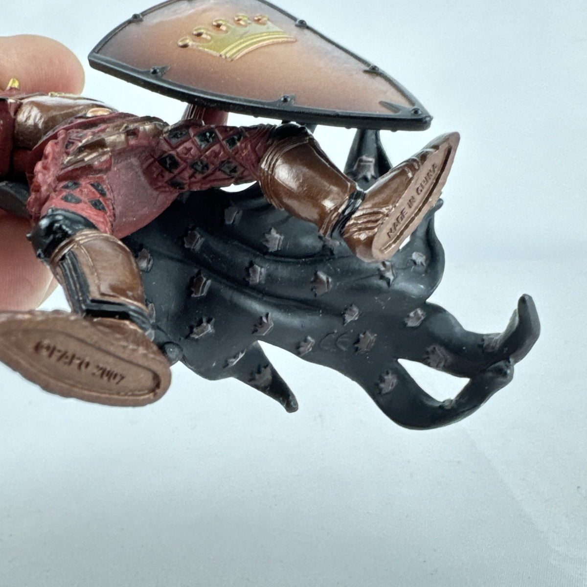 Papo 2007 medieval king knight 4-inch PVC action figure holding a mace and shield