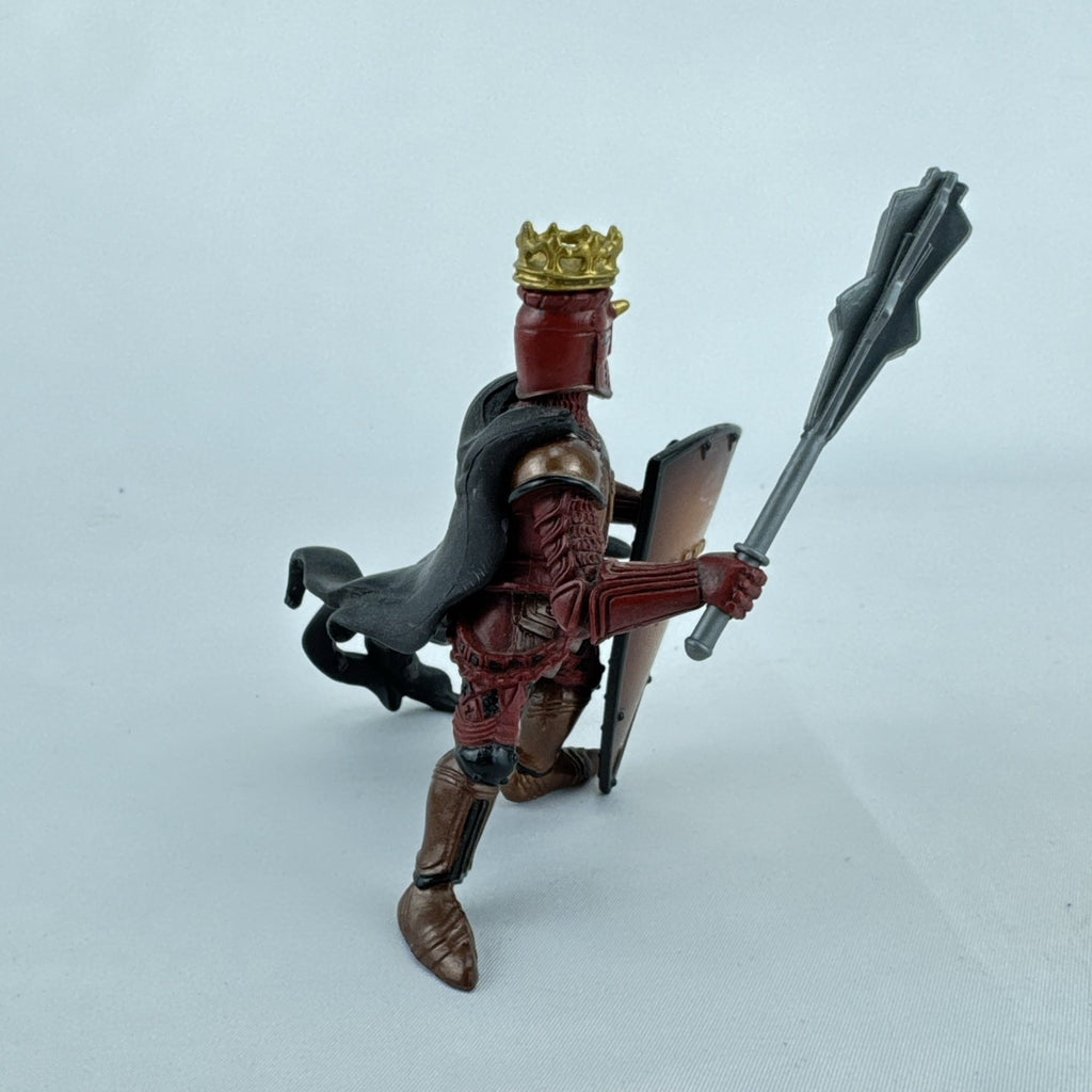 Papo 2007 medieval king knight 4-inch PVC action figure holding a mace and shield