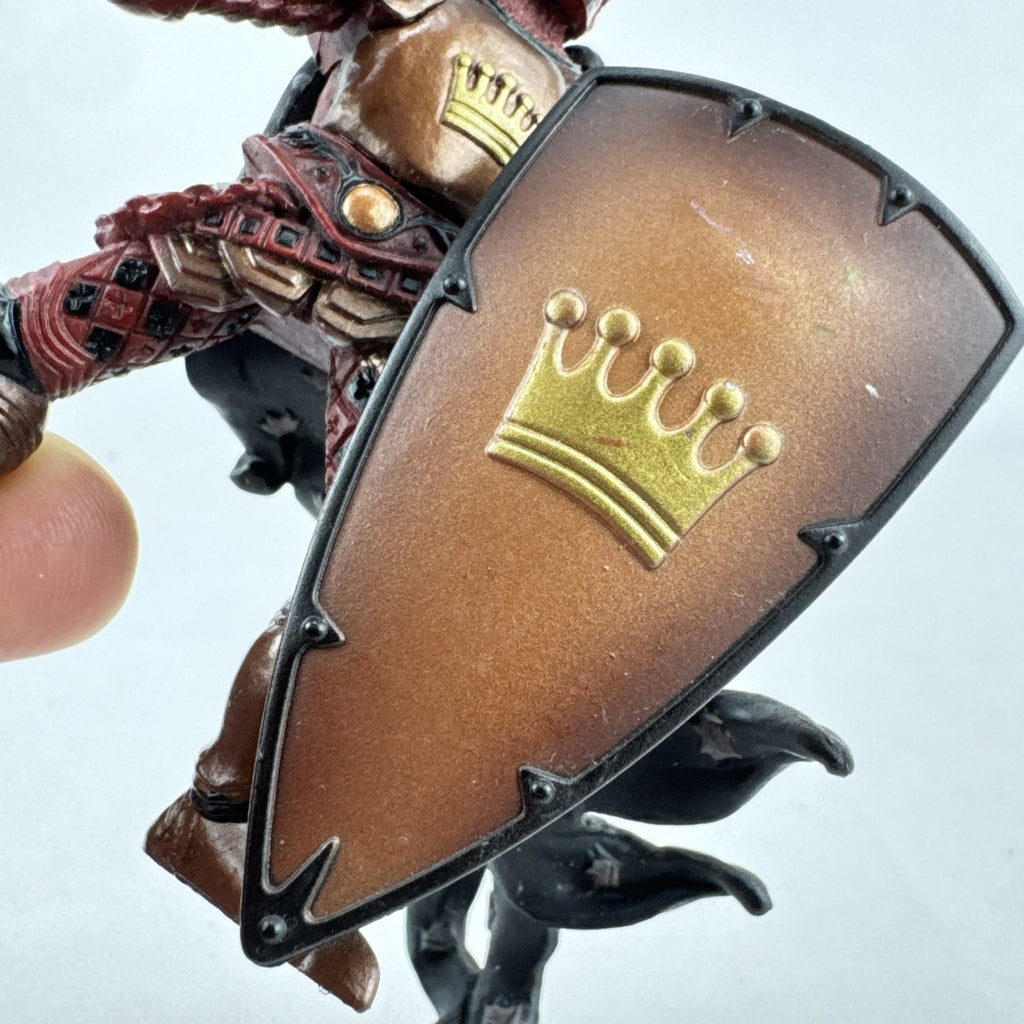Papo 2007 medieval king knight 4-inch PVC action figure holding a mace and shield