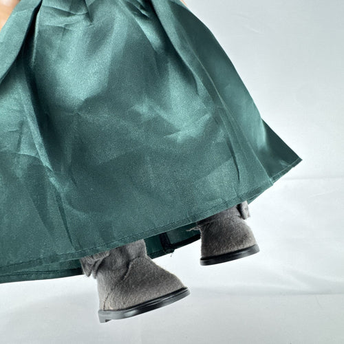 Battat Our Generation 18-inch blonde play doll wearing a green coronation dress and grey shoes