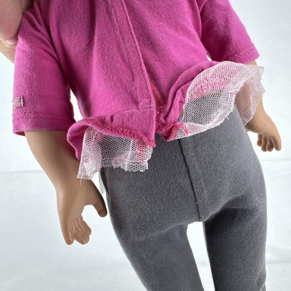 Cititoy My Life As 18-inch doll with brown hair, green eyes, freckles, and pink glitter heart outfit